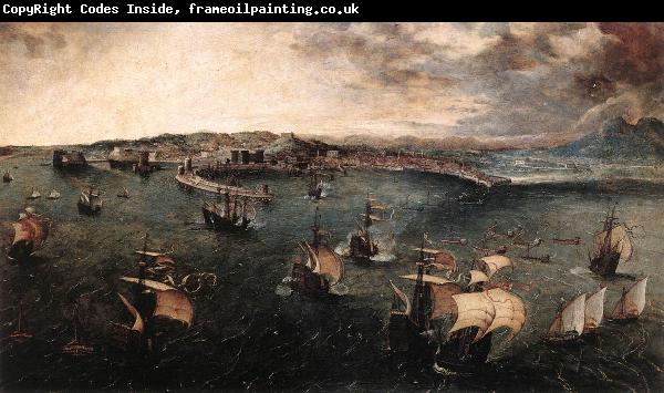 BRUEGEL, Pieter the Elder Naval Battle in the Gulf of Naples fd